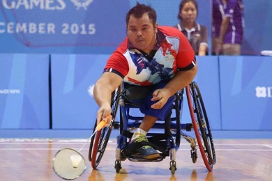 นักกีฬาแบดมินตันคนพิการทีมชาติไทยเข้าร่วมการแข่งขันแบดมินตันคนพิการรายการชิงแชมป์เอเชีย