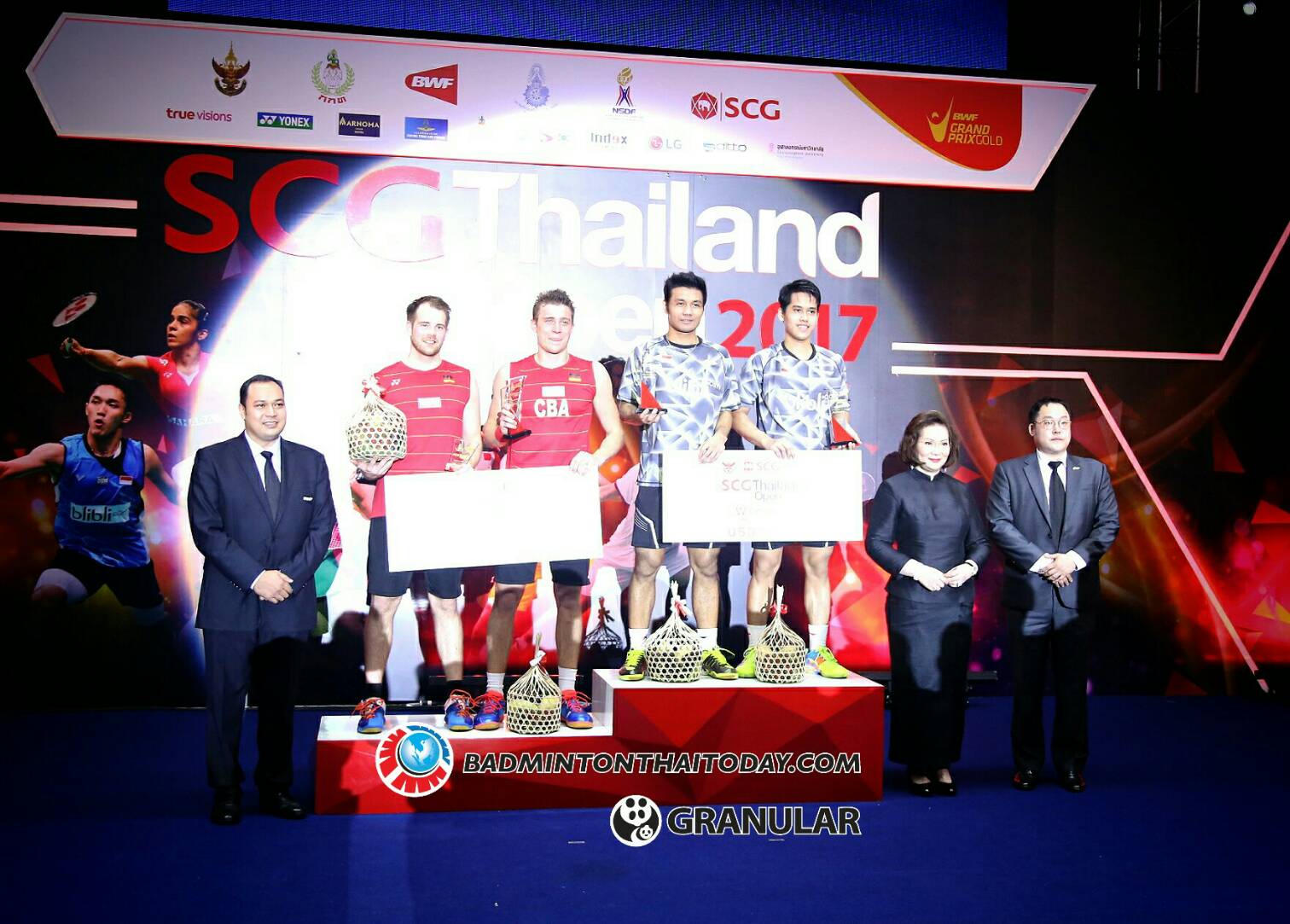 สองหนุ่มจากอินโดนีเซีย ชนะคู่จากเยอรมัน 2:0 เกม ครองแชมป์ชายคู่ไทยแลนด์โอเพ่น